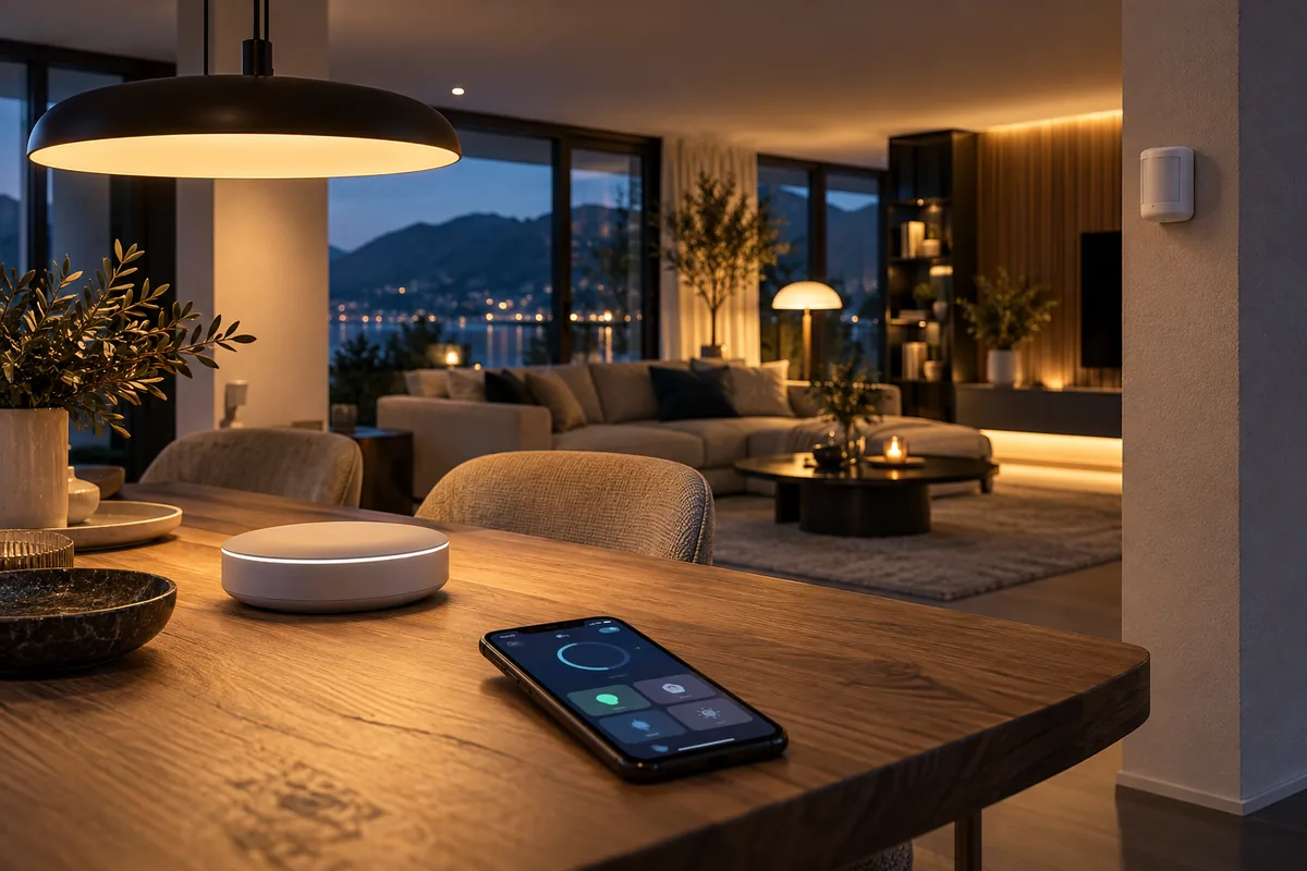 Smarte Steuerung in einem modernen Zuhause